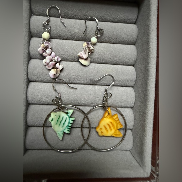 Jewelry - Handmade Shell Dangle Earrings